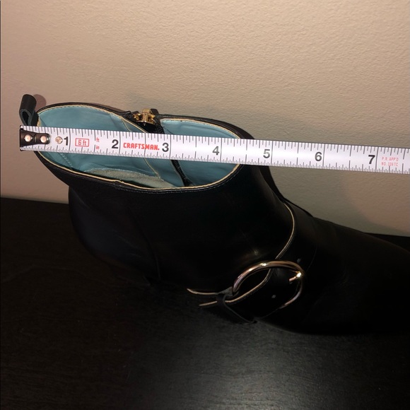 Frances Valentine “Cassie”Black Leather Heeled Ankle Boot,Size-9 - Picture 13 of 16